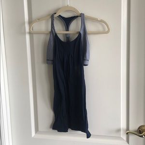 Lululemon navy tank with bra
